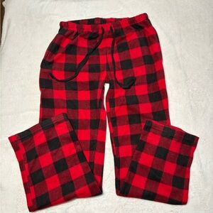 Red and Black Plaid Pajama Pants